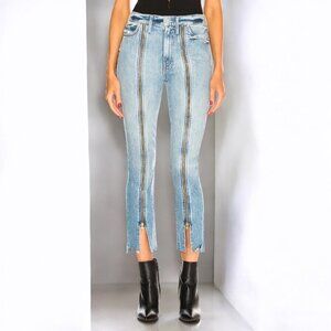 Mother High Waisted Rascal Zip Step Fray Misbeliever Size 26
